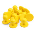 Пуговицы Пукли для поварских курток 12 шт, 10мм (d основания=18мм, h=16мм) (желтый)