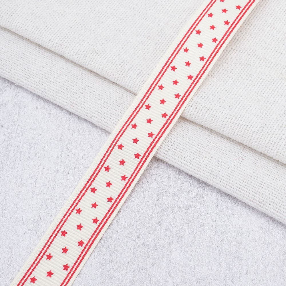 Лента репсовая (в рубчик) с рисунком 15.0 мм / 45.72 метра, ID 15115, 24525