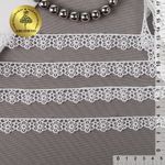 Кружево гипюр (плетёное) 15 мм / 13.71 метров, TBY.8GB0732, цв.01 белый