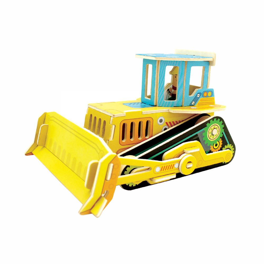 Пазл серия Дорожно-строительная техника RT-005, бульдозер, Rezark RT-005