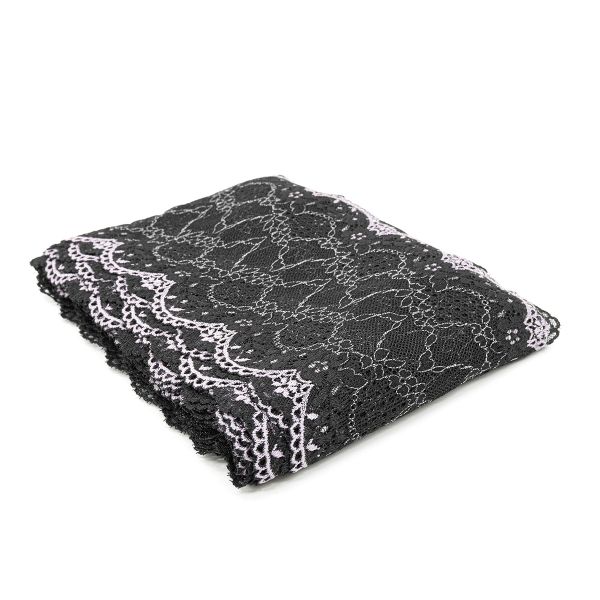 Кружево бельевое эластичное 165 мм / 10 м, 7735072 черный