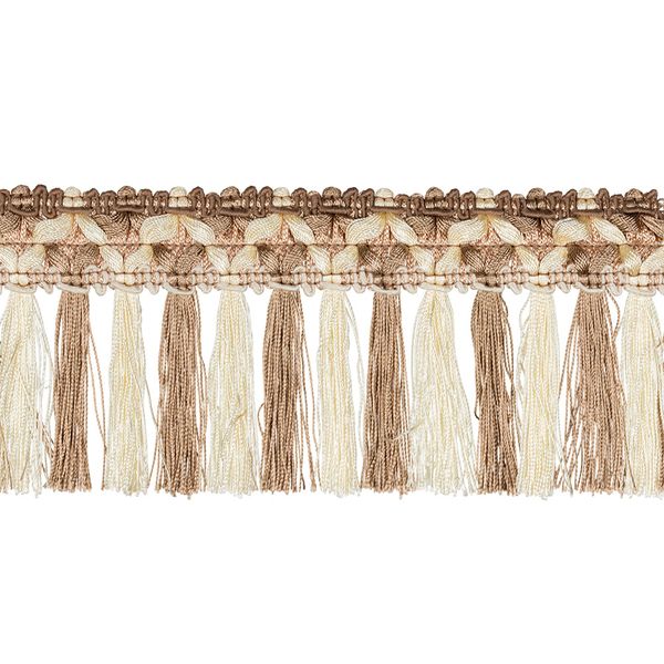 Бахрома отделочная 70.0 мм / 10 метров, 107/122 бежевый/кремовый, Gamma 2035