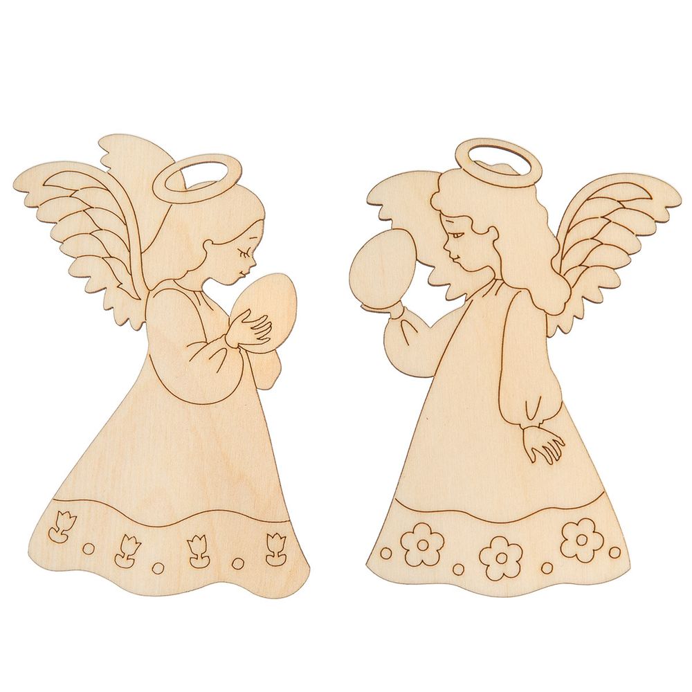 Заготовка из фанеры набор подвесок Ангелы 6.5х9х0.3 см, Ангелы 1, Mr.Carving ВД-1224