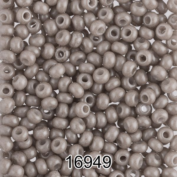 Бисер Preciosa круглый 10/0, 2.3 мм, 500 г, 16949 (Ф311) серый