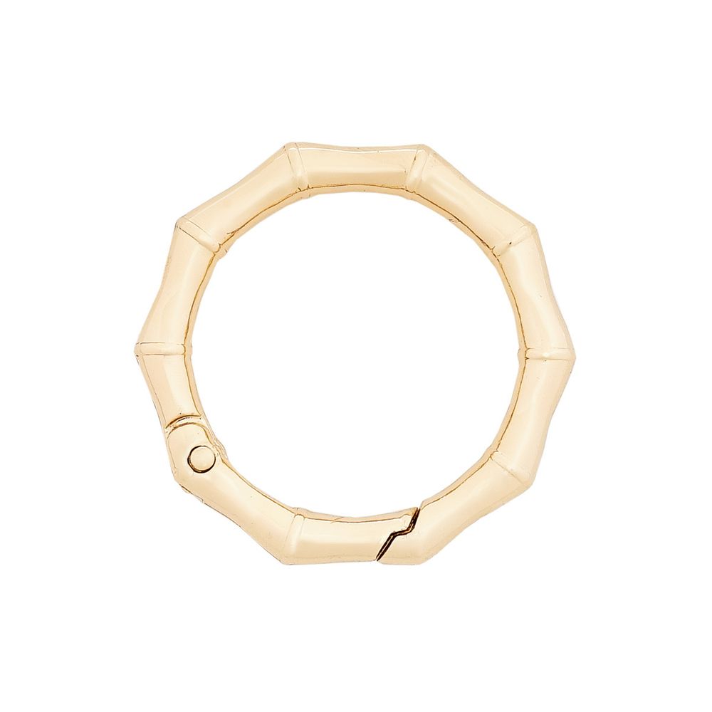 Карабин металл кольцо ⌀32 мм, декоративный, золото, MB_2231, 6 шт