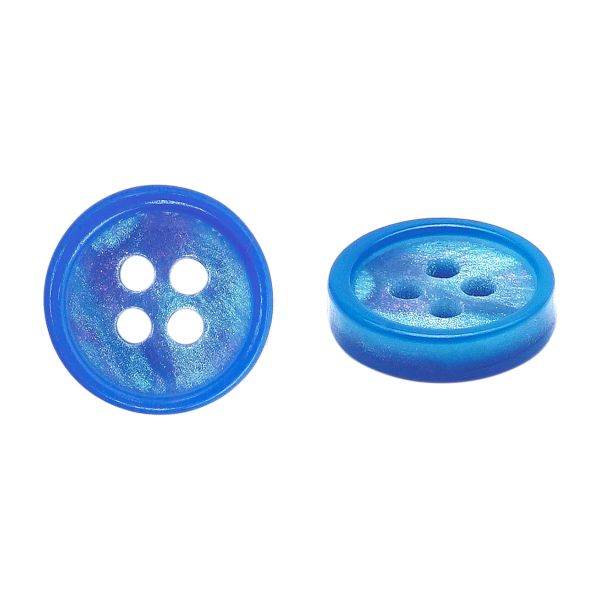 Пуговицы 4 прокола 18L (11мм), пластик (col.04 синий), CB_M-57, 72 шт