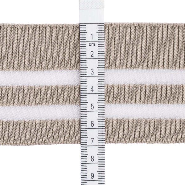 Подвяз (довяз) трикотажный с прозрачными вставками 6 см / 1 метр, серый, 3AR2880