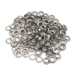 Люверсы металл ⌀_8.0 мм (внутр.), серебро, 100 шт, BIG