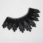 Пришивная кружевная вставка 240 мм, гипюр, 10 шт, Турция, черный, Gamma GIC-32-01 черный