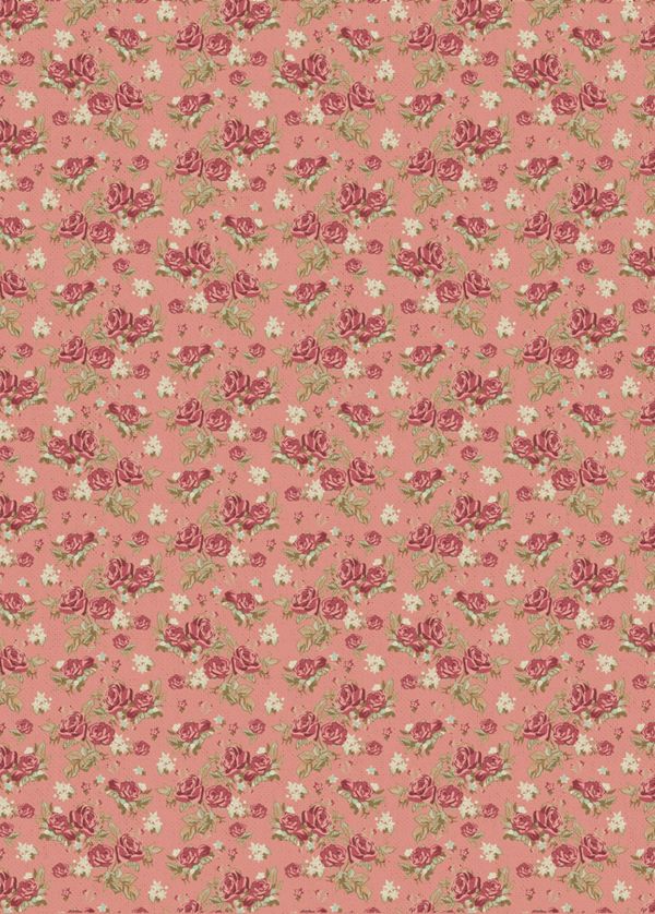 Ткань для пэчворка Peppy Викторианские розы, отрез 50х55 см, 146 г/м², ВР-19 розовый, Peppy