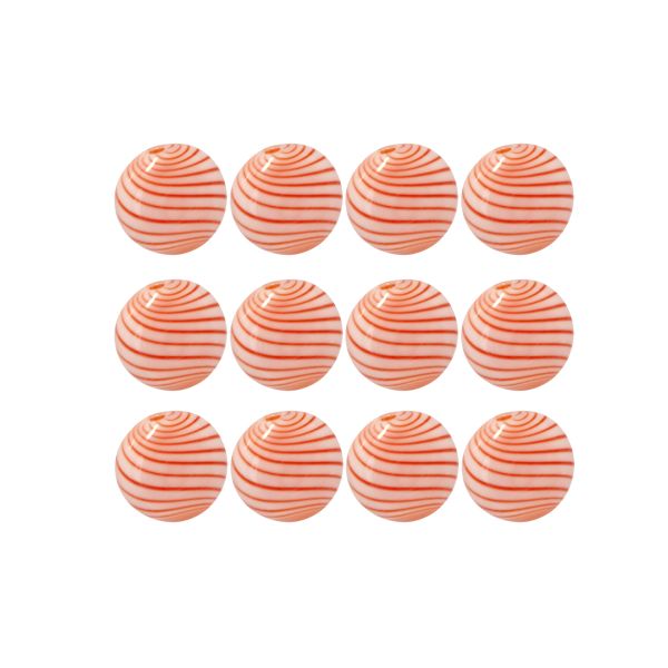 Бусины стекло ⌀16 мм, 12 шт, №08 розовый/красный, Zlatka DBT-01