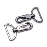 Карабин металл 38.0 мм (64х45 мм), чер/никель, 4 шт