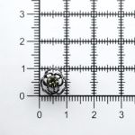 Пуговицы на ножке 16L (10мм) со стразом, металл (Pewter олово (черный никель)), 36 шт, ME 625