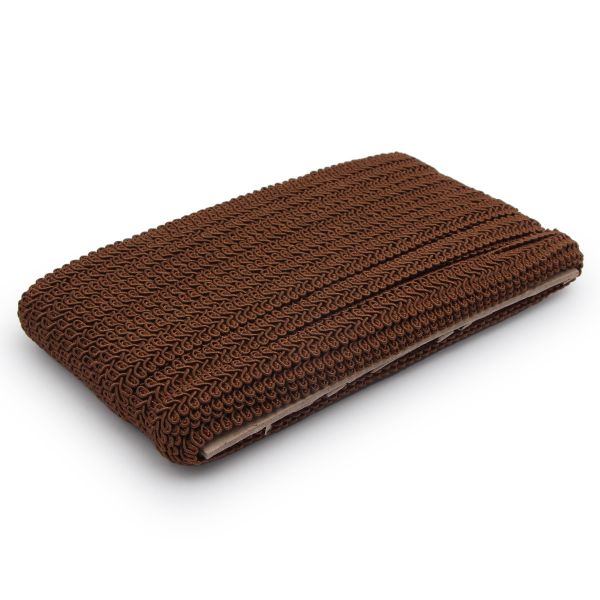 Тесьма отделочная Шанель 13 мм, 25 м, SR030 т.коричневый