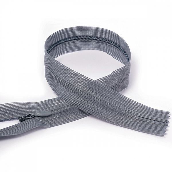 Молния потайная (скрытая) Т3 (3 мм) 1 зам., н/раз., 20 см, цв.F316 серый уп.50 шт
