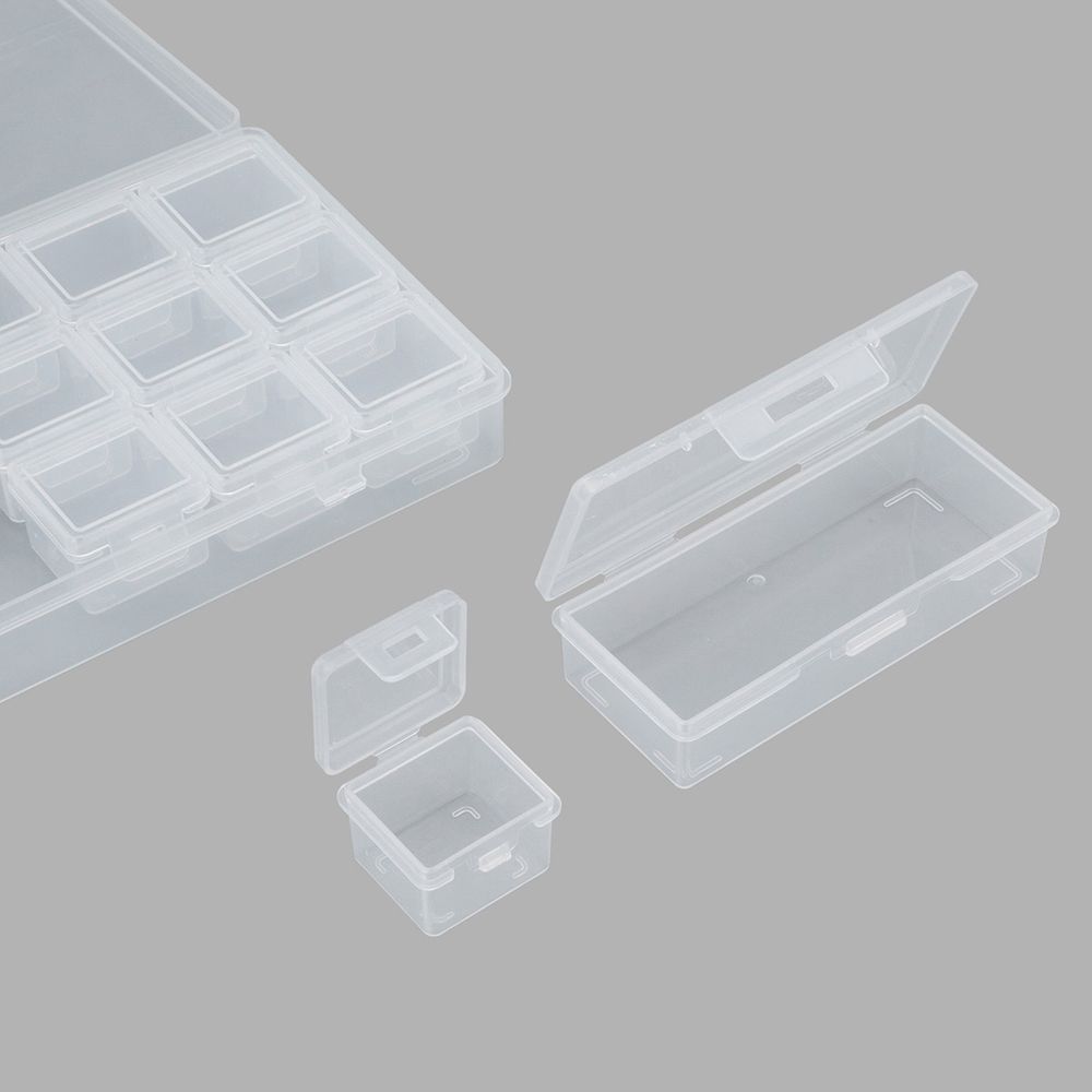 Контейнер для хранения мелочей 19.4х11.3х3 см, 13 штук ассорти в боксе