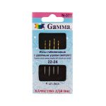 Иглы ручные гобеленовые №22-24, с двойным ушком, 4 шт, острие закругленное, Gamma N-377