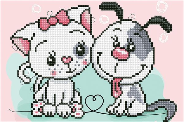 Алмазная (кристальная) мозаика Фрея, Друзья, 30х20 см