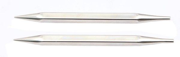 Спицы съемные Knit Pro Nova cubics 4,5 мм, для длины тросика 20 см, никелированная латунь, серебристый, 2 шт, 12342