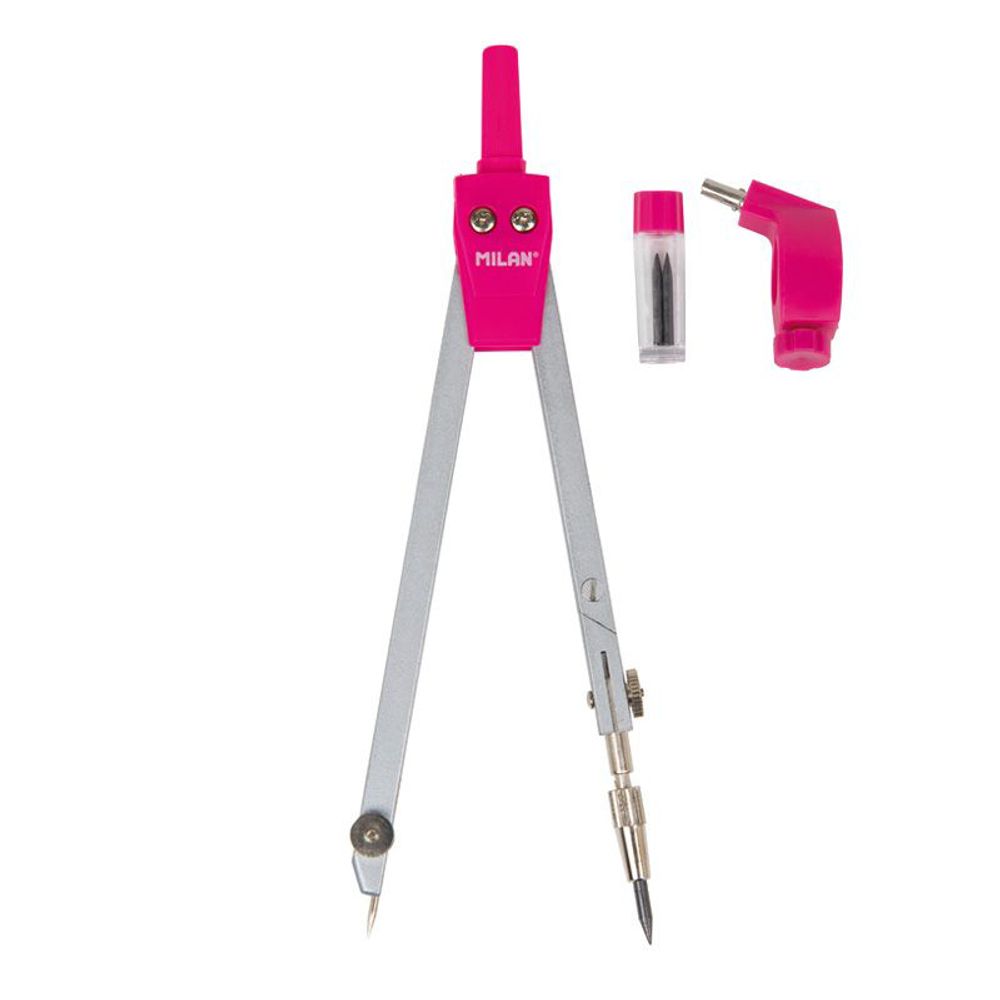 Циркуль металлический Acid в пенале, розовый 11101P, Milan 11101P