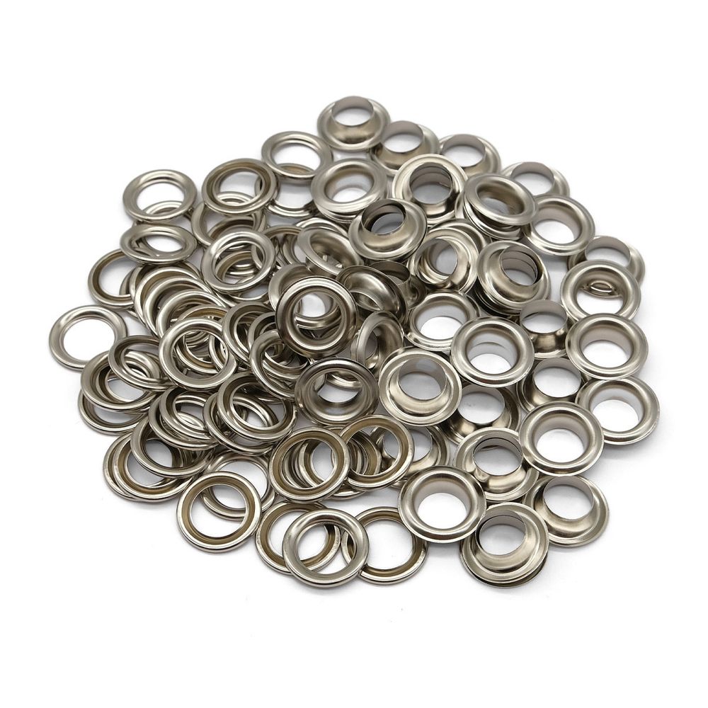 Люверсы металл ⌀11.0 мм (внутр.), никель, 50 шт, BIG