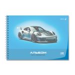 Альбом для рисования с пластик. обложкой 180 мкм, цветной титул лист 100 г/м², A4 29х20.5 см, 40 л. на гребне 5 шт, 01543 Дорога к победе, Светоч А207