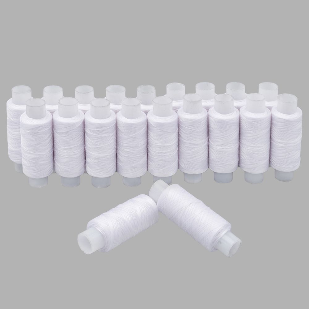 Нитки лавсановые 33Л 200м, 001 белый, 20 катушек