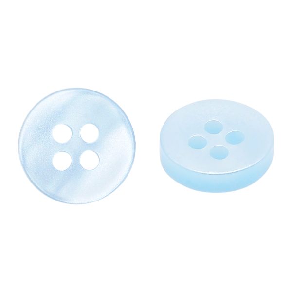 Пуговицы 4 прокола 18L (11мм), пластик (col.05 голубой), CN_2846, 72 шт