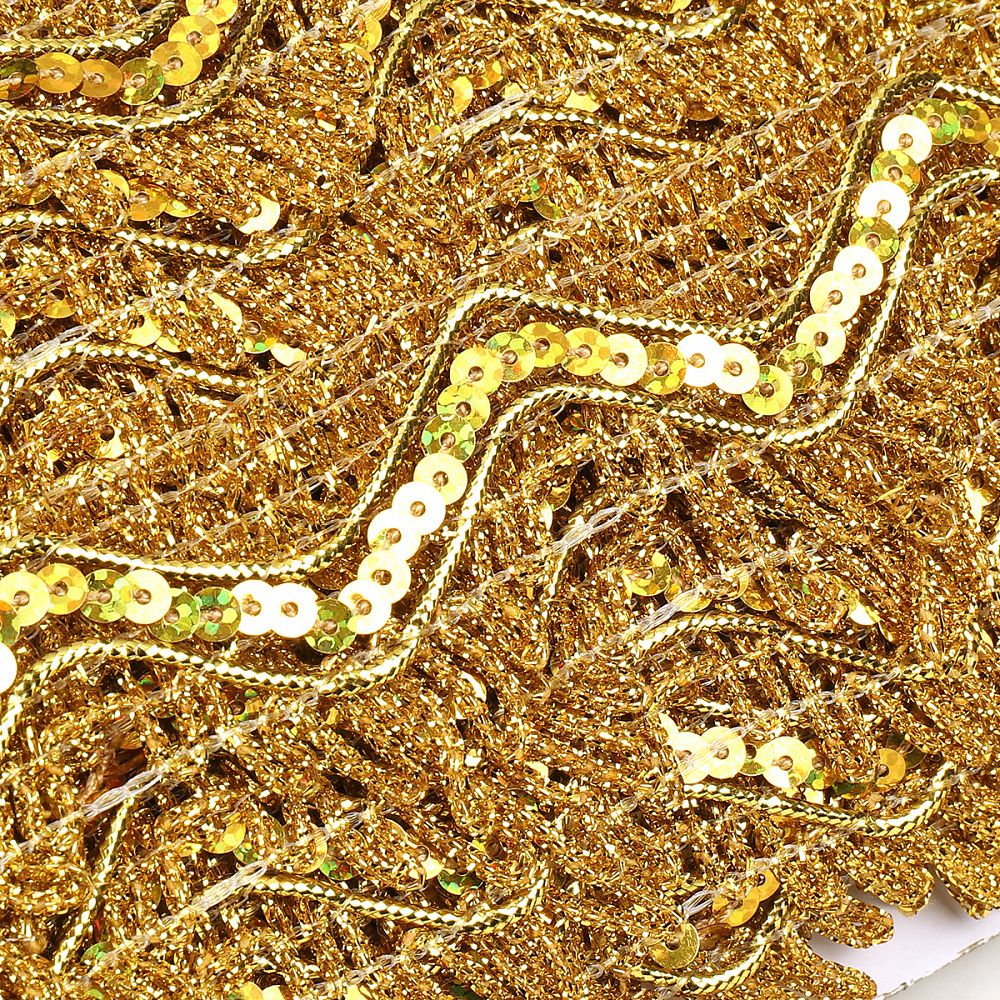 Тесьма отделочная 40 мм, 13-2265 цв.золото уп.13.71м