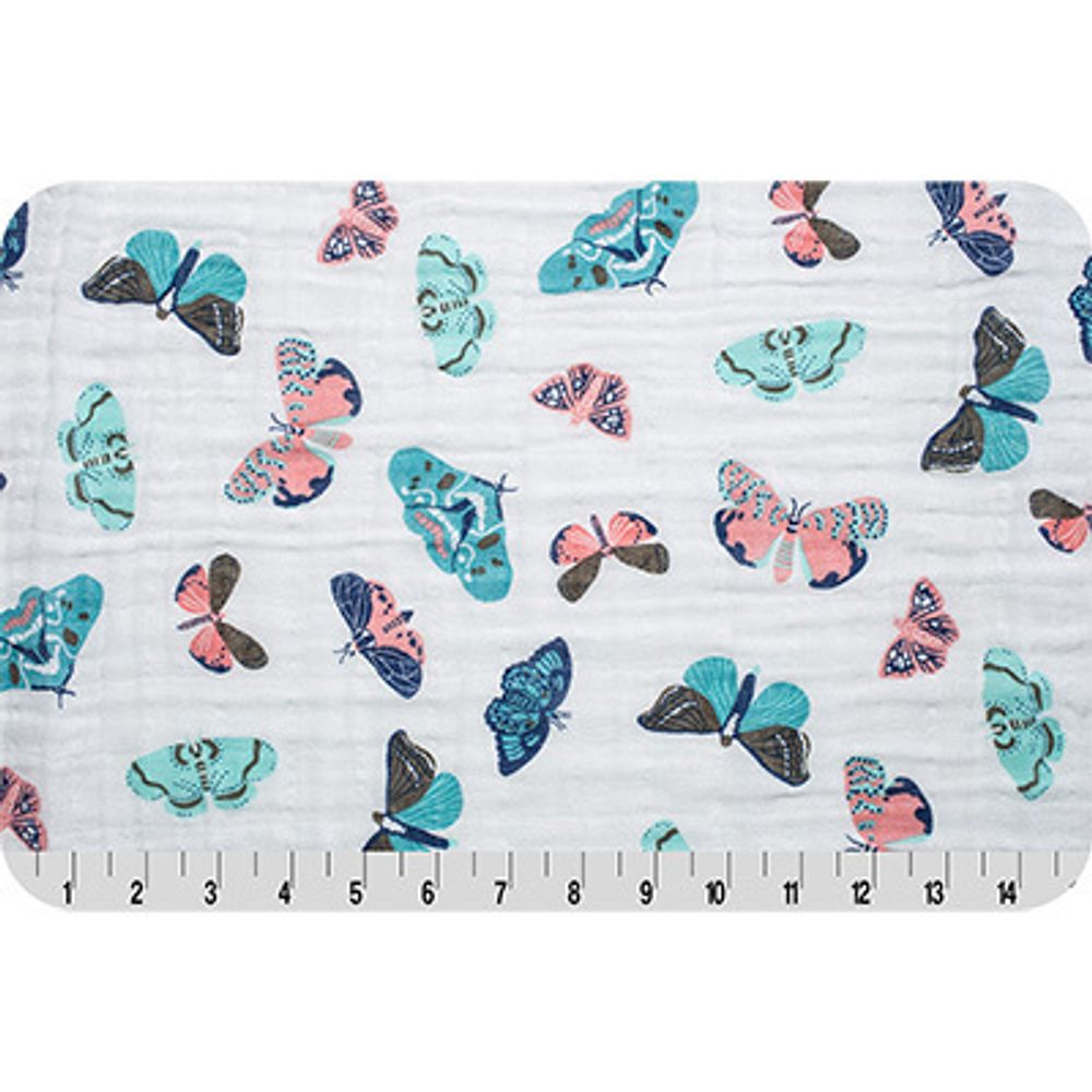 Ткань для пэчворка Peppy Embrace (марлевка), отрез 100х125 см, 120 г/м², mariposa multi, Shannon Fabrics
