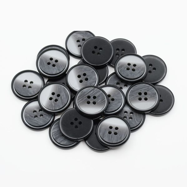 Пуговицы 4 прокола 36L (23мм), (Black (черный)), 24 шт