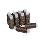 Нитки оверлочные 10кат. 200м т.коричневый