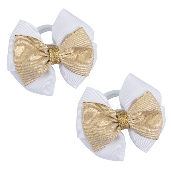 Набор резинок для волос, 10 шт, №01 белый-золотистый, Cherry Mary DR07036