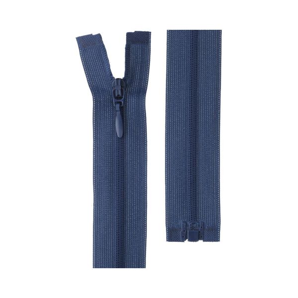 Молния спираль потайная плательная Т3 (3 мм) 1 зам., разъем., 35 см, 220 синий, G103L Gamma, 10 шт