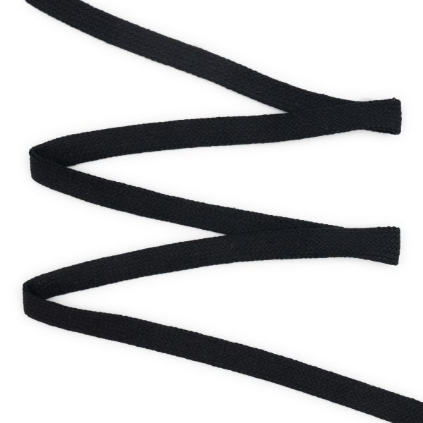 Шнур плоский плетеный х/б ⌀15.0 мм / 75 метров, (ГР) 02 черный, 07-4300