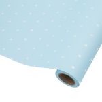 Пленка упаковочная для цветов и подарков Точки, 65 мкр, 58см / 10м ± 5% (VH2550 голубой с белыми точками)