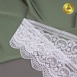 Кружево на сетке 90 мм, цв.01 белый, уп.13.7м, TBY.40475.01