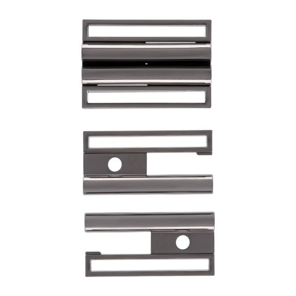 Пряжка под резинку металл 40 мм, 3 шт, никель, GP96