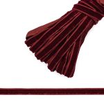 Лента бархатная (тесьма) 10.0 мм / 10±0.5 метров, рис. 8508, цв.23 бордо