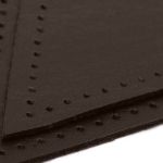 Заплатки пришивные из кожи, треугольник равнобедр., стор. 8см, с перфорацией, 2 шт, 100% кожа, 03 темно-коричневый, 9903