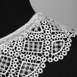 Накладной кружевной воротник 30х35 см, матовая нить Kruzhevo TBY.13/192, цв.белый уп.1шт