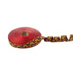 Лента (тесьма) жаккардовая 18.0 мм / 25 метров, Орнамент для северных народов, рис 9692 красный/желтый/синий (№4), Gamma С3771