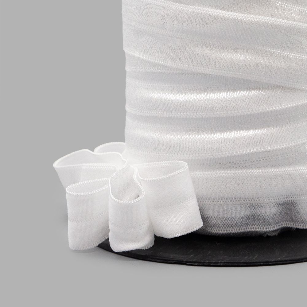 Резинка бельевая (окантовочная) блестящая 20.0 мм / 50 метров, белый