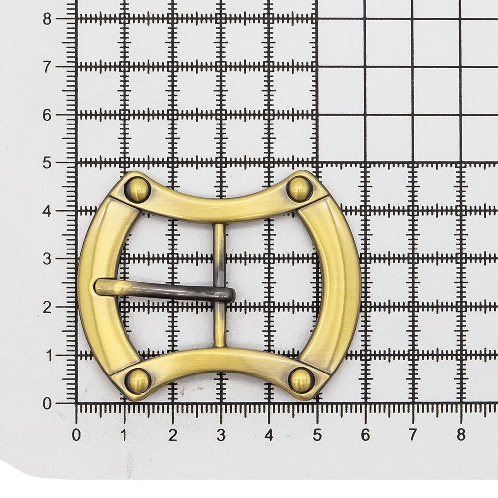 Пряжка 25 мм мет. фигурная латунь, 4 шт
