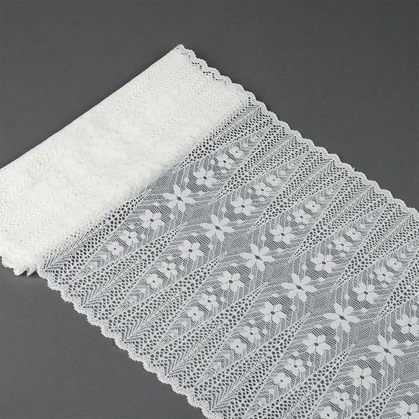 Кружево бельевое эластичное 220 мм / 18 м, 1909, цв.004 белый, Kruzhevo