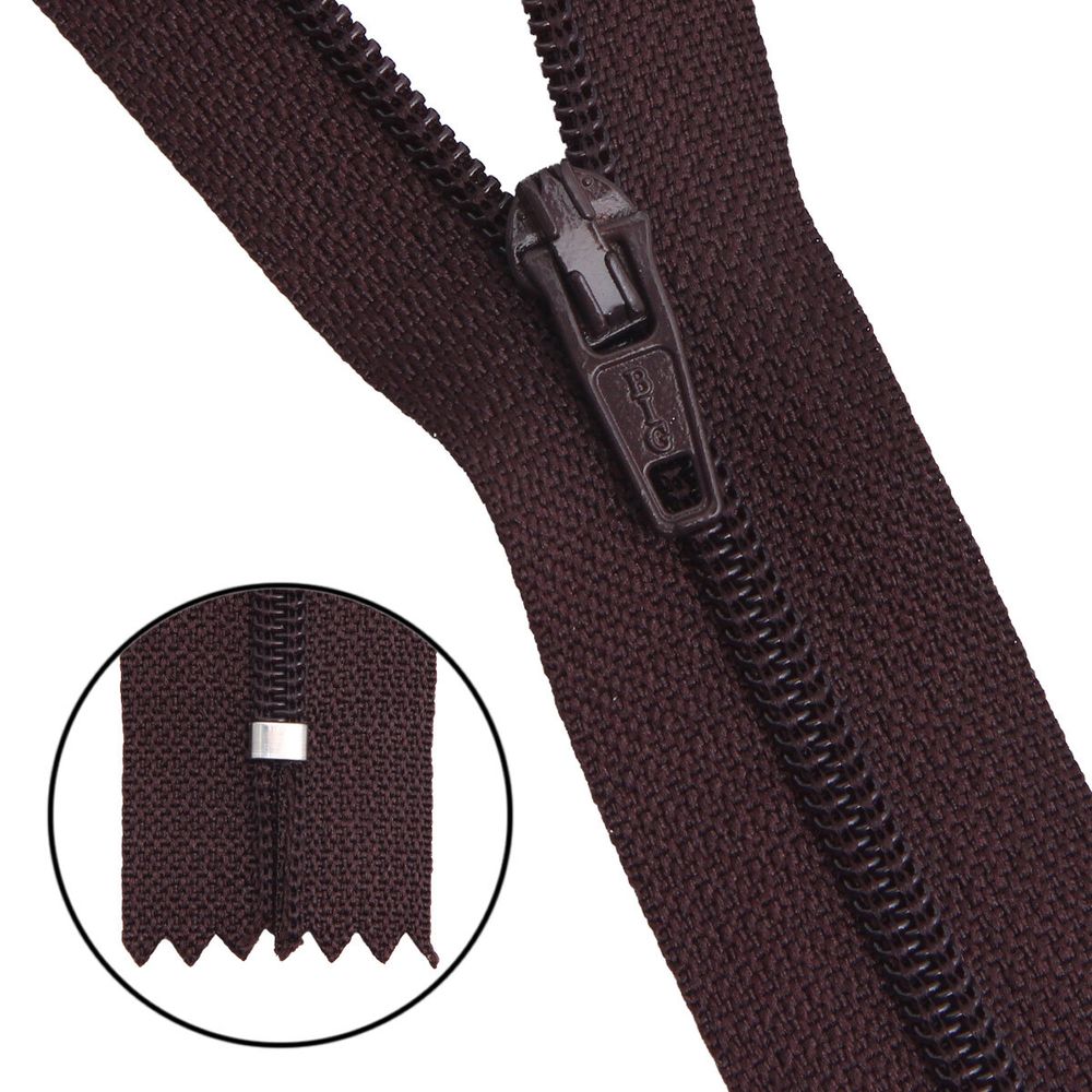 Молния спираль (витая) Т3 (3 мм) 1 зам., н/раз., 20 см, автомат, т.кор, 30098, 10 шт