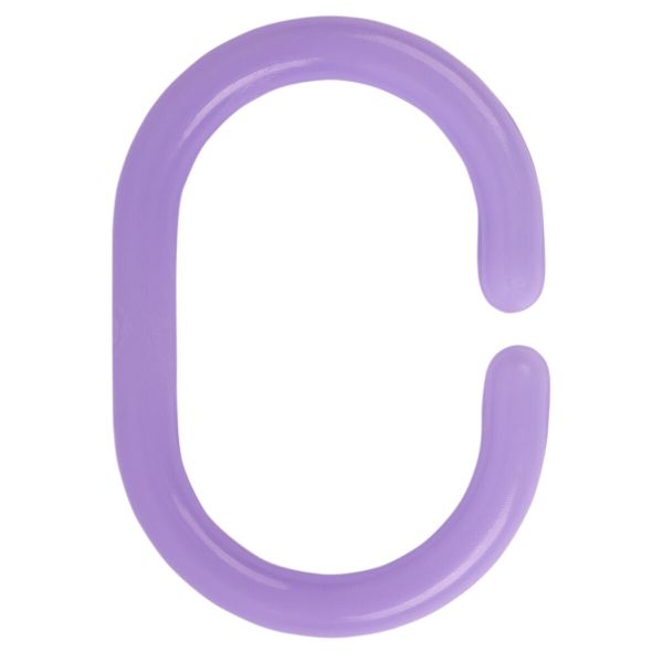 Кольца шторные овальные 46x30 мм пластик, 15 шт, С1720 сиреневый, Gamma