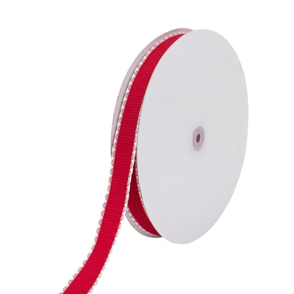Тесьма (лента) окантовочная 28 мм / 91.44 метра, 5.075 г/пог.м, декоративная, 01 красный, 3Al360
