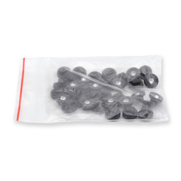 Пуговицы на ножке 16L (10мм), пластик (black (черный)), 36 шт, PS24