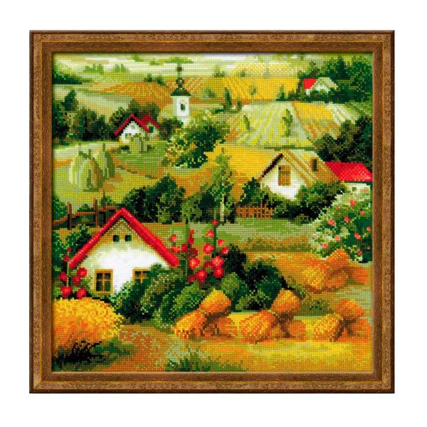 Набор для вышивания нитками Риолис, Сербский пейзаж 40х40 см, 582339